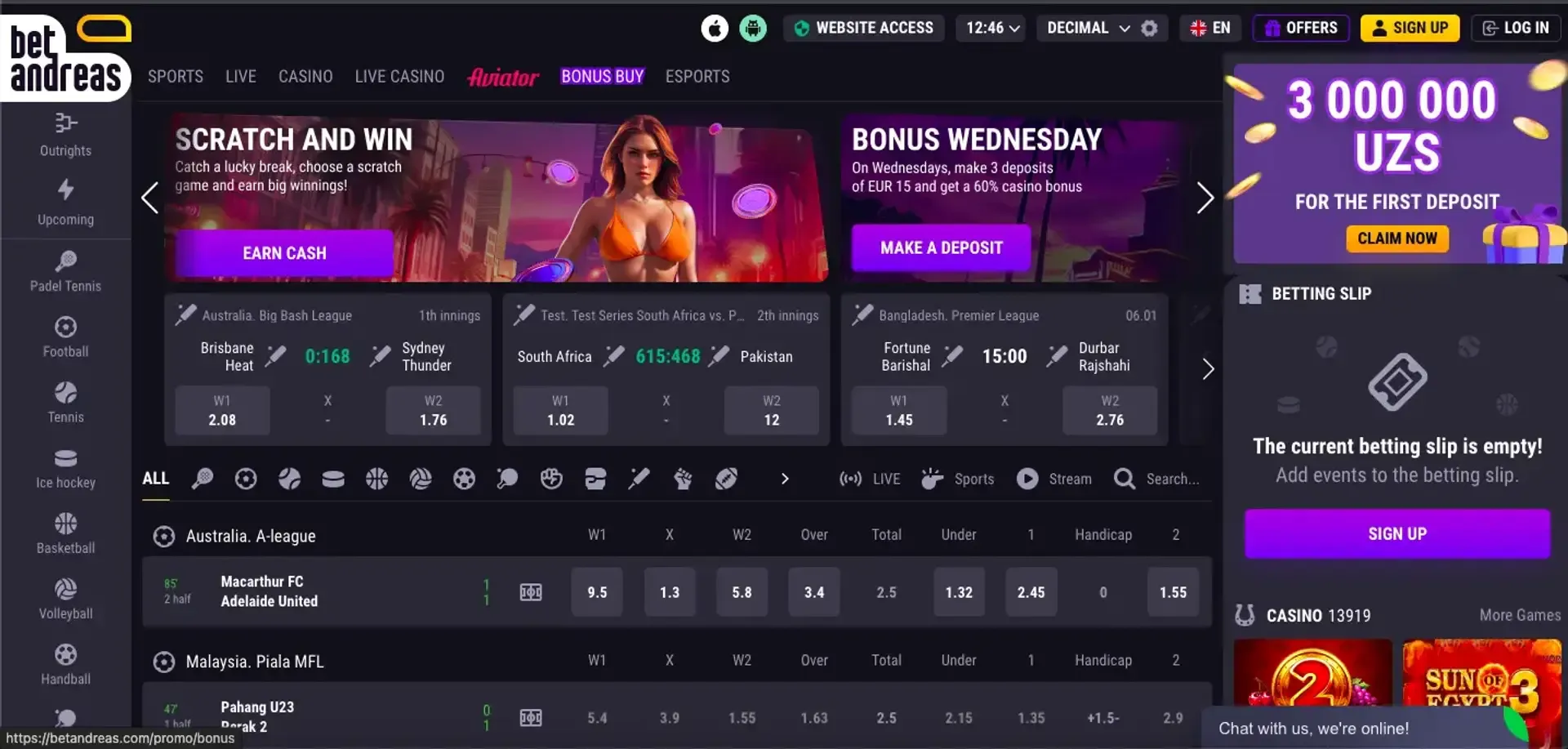 Betandreas Betting Limits
